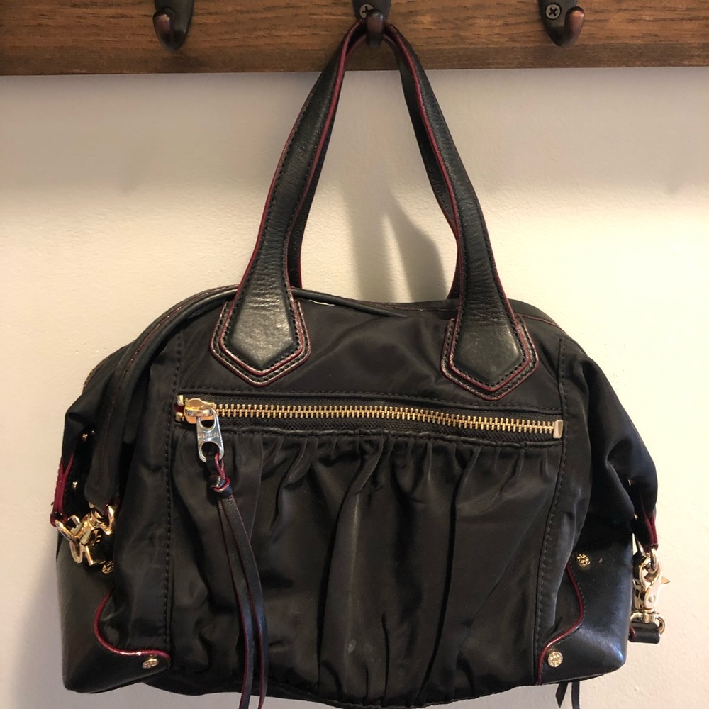 MZ Wallace Josie Nylon Satchel- Black